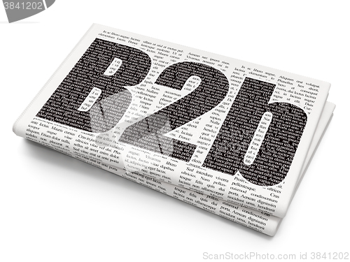 Image of Finance concept: B2b on Newspaper background
