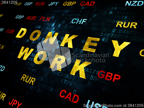 Image of Business concept: Donkey Work on Digital background