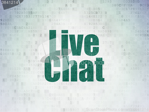 Image of Web development concept: Live Chat on Digital Paper background