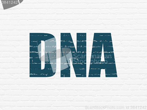 Image of Health concept: DNA on wall background