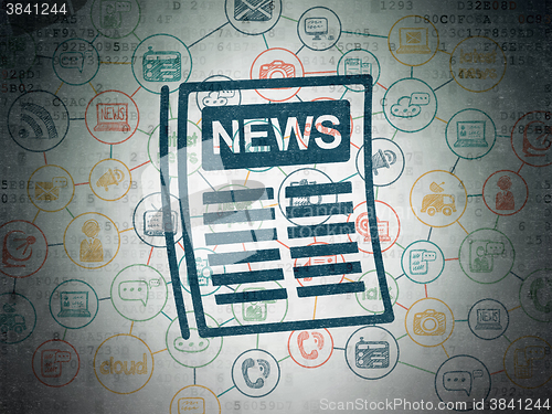 Image of News concept: Newspaper on Digital Paper background