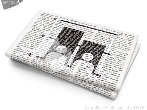 Image of Politics concept: Election on Newspaper background