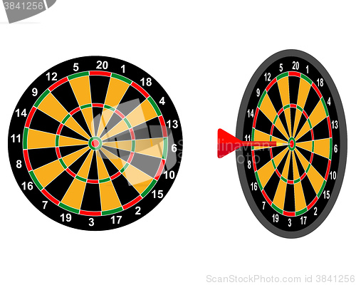 Image of darts game arrow