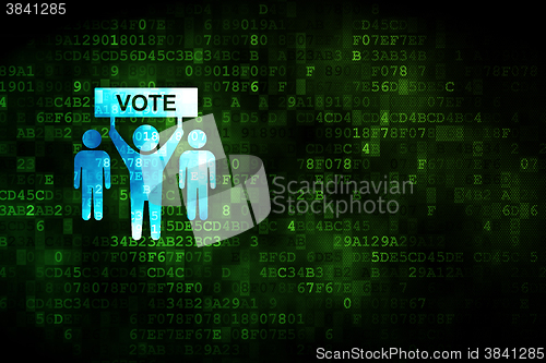 Image of Politics concept: Election Campaign on digital background