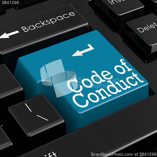 Image of Code of conduct concept. 3D Render.