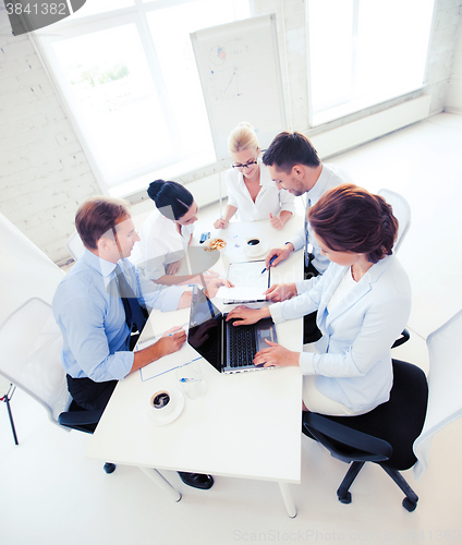 Image of business team having meeting in office