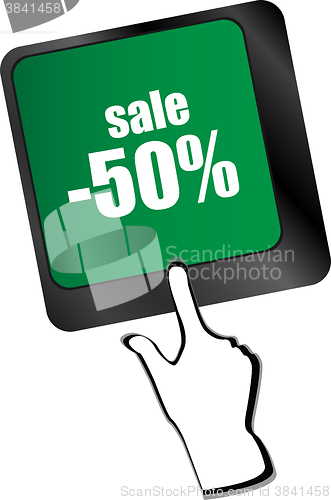 Image of Keyboard with key sale. Internet business concept vector illustration