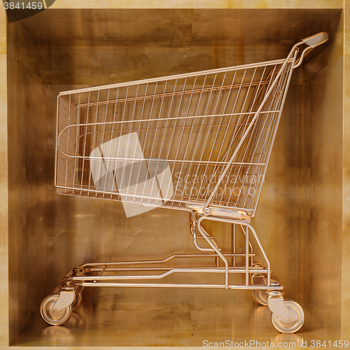 Image of Golden shopping cart