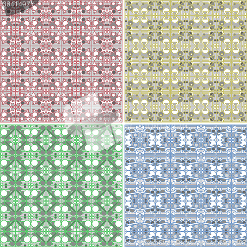 Image of Vector Seamless Colorful background Collection - vintage tile