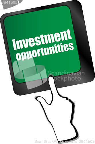 Image of invest or investing concepts, with a message on enter key or keyboard. vector illustration