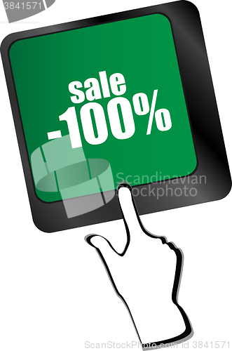 Image of Keyboard with key sale. Internet business concept vector illustration
