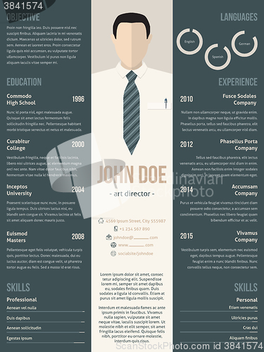 Image of Modern resume cv template with business suit