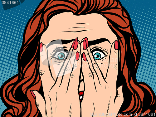 Image of Frightened shocked girl