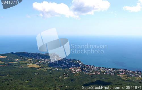 Image of View on Yalta city from the Ai-Petri mountain