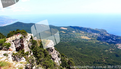 Image of View on Yalta city from the Ai-Petri mountain