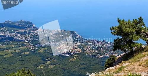 Image of View on Yalta city from the Ai-Petri mountain