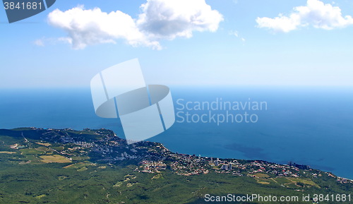 Image of View on Yalta city from the Ai-Petri mountain