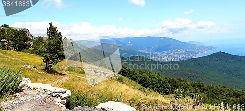 Image of View on Yalta city from the Ai-Petri mountain