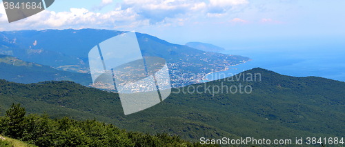 Image of View on Yalta city from the Ai-Petri mountain