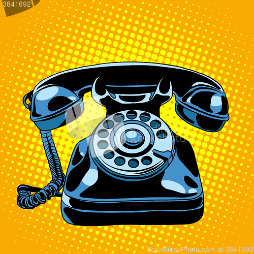 Image of Black retro phone