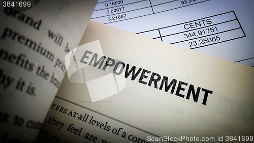 Image of Empowerment word on book