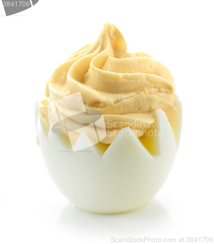 Image of boiled stuffed egg