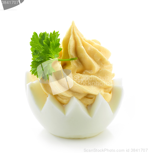 Image of boiled stuffed egg
