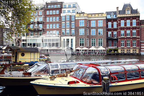 Image of AMSTERDAM, THE NETHERLANDS - AUGUST 19, 2015: View on Hotel de l