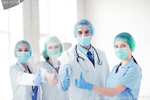 Image of group of doctors in operating room