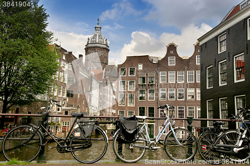 Image of AMSTERDAM, THE NETHERLANDS - AUGUST 19, 2015: View on Saint Nich