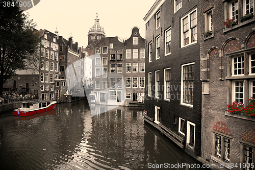 Image of AMSTERDAM, THE NETHERLANDS - AUGUST 18, 2015: View on Saint Nich