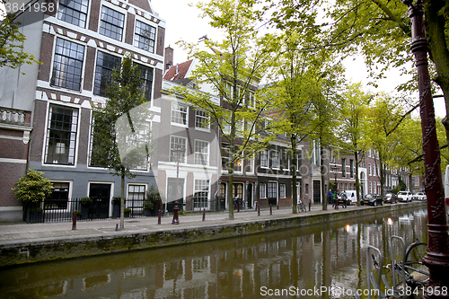 Image of AMSTERDAM; THE NETHERLANDS - AUGUST 18; 2015: View on beautiful 