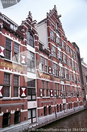 Image of AMSTERDAM; THE NETHERLANDS - AUGUST 18; 2015: View on Oudezijds 