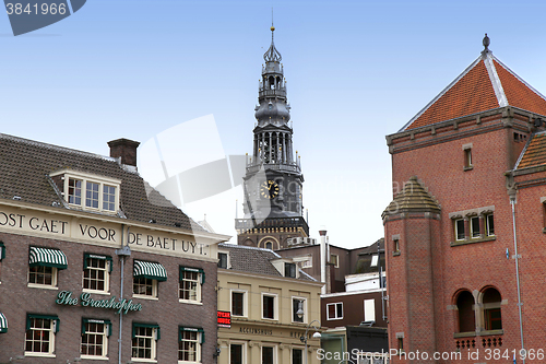 Image of AMSTERDAM; THE NETHERLANDS - AUGUST 16; 2015: View of Oude Kerk 