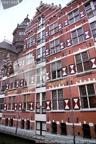 Image of AMSTERDAM; THE NETHERLANDS - AUGUST 18; 2015: View on Oudezijds 