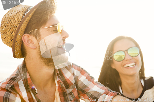 Image of Young couple at the beach