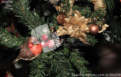 Image of decorations on the christmas tree