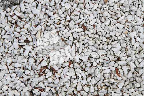 Image of small white stones texture