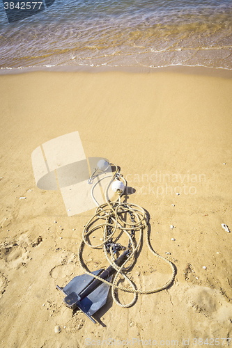 Image of anchor at the beach