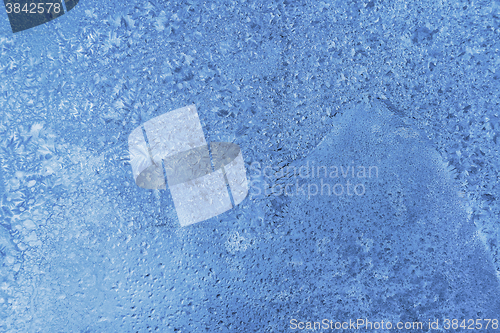 Image of Natural ice pattern on glass