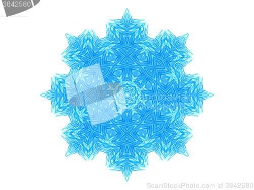 Image of Abstract blue concentric pattern shape