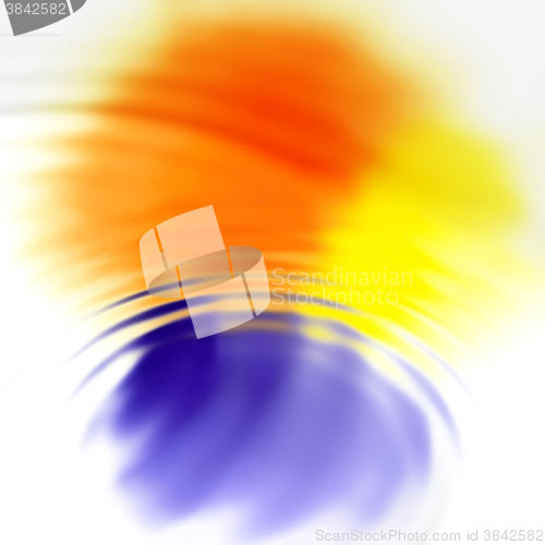 Image of Abstract color spots and concentric ripples