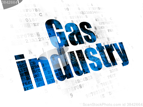Image of Manufacuring concept: Gas Industry on Digital background