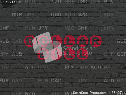 Image of Banking concept: Dollar Bill on wall background