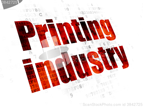 Image of Manufacuring concept: Printing Industry on Digital background
