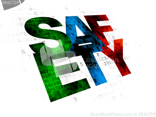 Image of Protection concept: Safety on Digital background