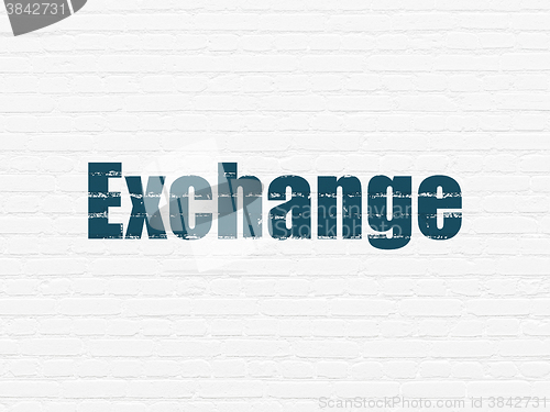 Image of Money concept: Exchange on wall background