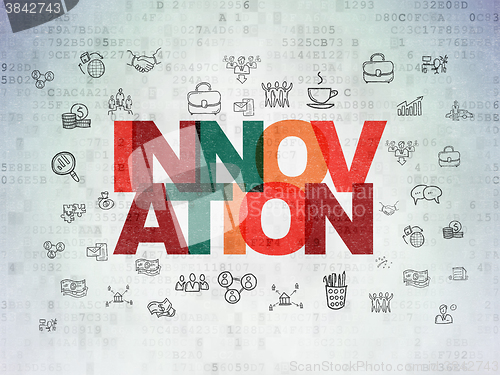 Image of Finance concept: Innovation on Digital Paper background