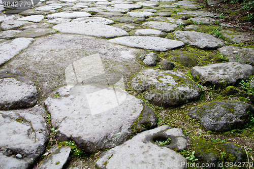 Image of ancient cobblestone road