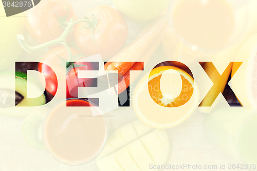 Image of detox, healthy eating and vegetarian diet concept